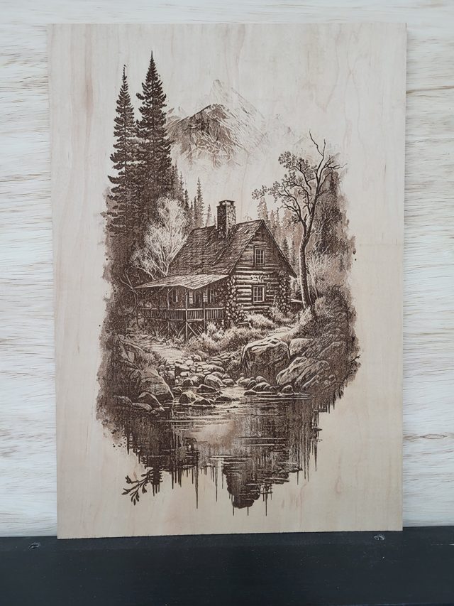 Rustic Cabin, handmade wood piece by Silverado Wood Craft