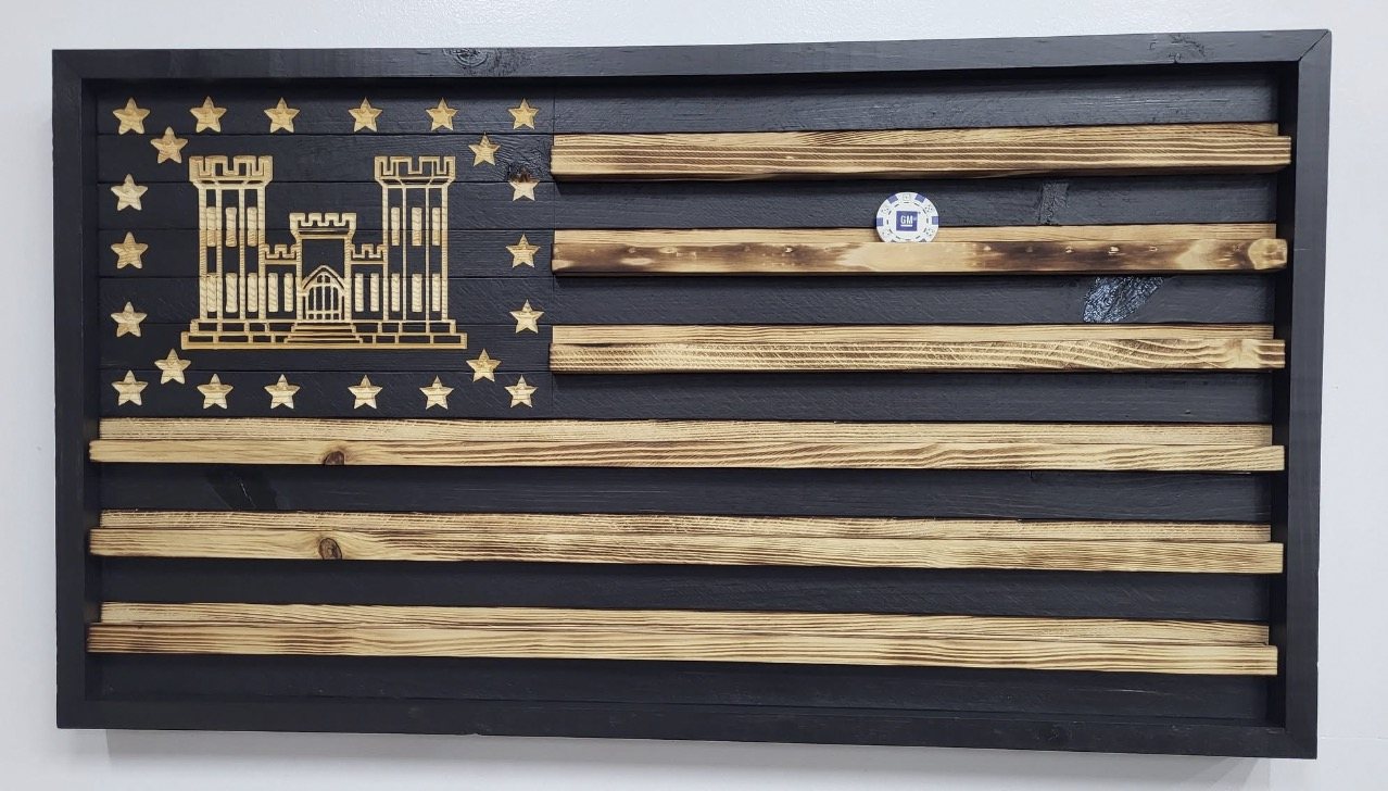 Distressed American Flags